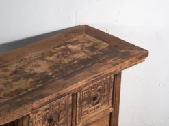 Console ancienne chinoise à tiroirs sculptés – Chine, vers 1900