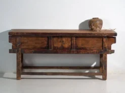 Console ancienne en bois d’orme – Chine, vers 1900