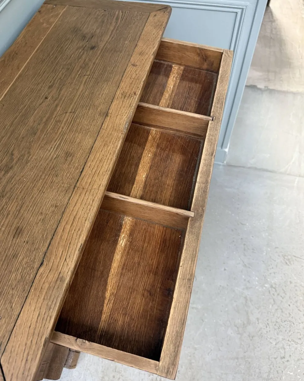 Console ancienne en chêne massif (rénovée)