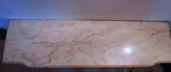Console ancienne, fin 19ème, Napoléon III, en bois et marbre.