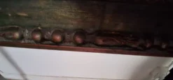 Console ancienne, fin 19ème, Napoléon III, en bois et marbre.
