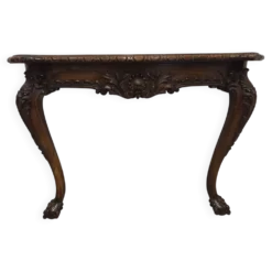 Console anglaise type Chippendale en acajou massif