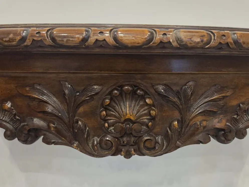 Console anglaise type Chippendale en acajou massif