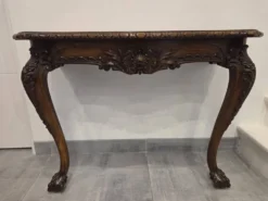 Console anglaise type Chippendale en acajou massif