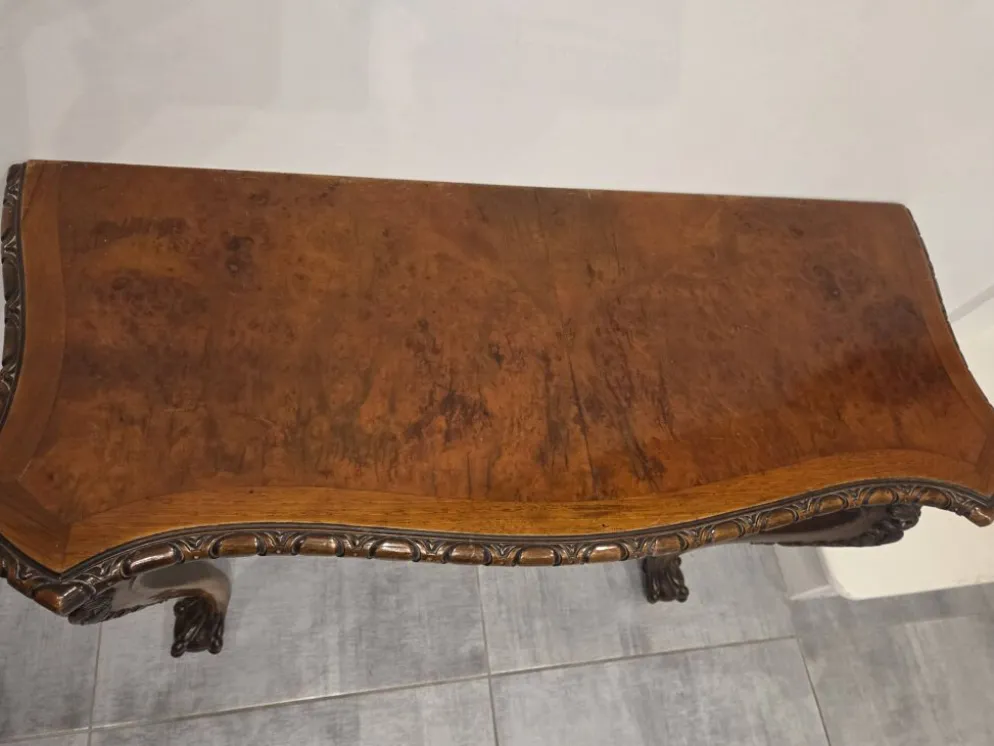 Console anglaise type Chippendale en acajou massif