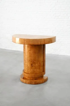 Console Art Déco en bois de bouleau, France, années 1930