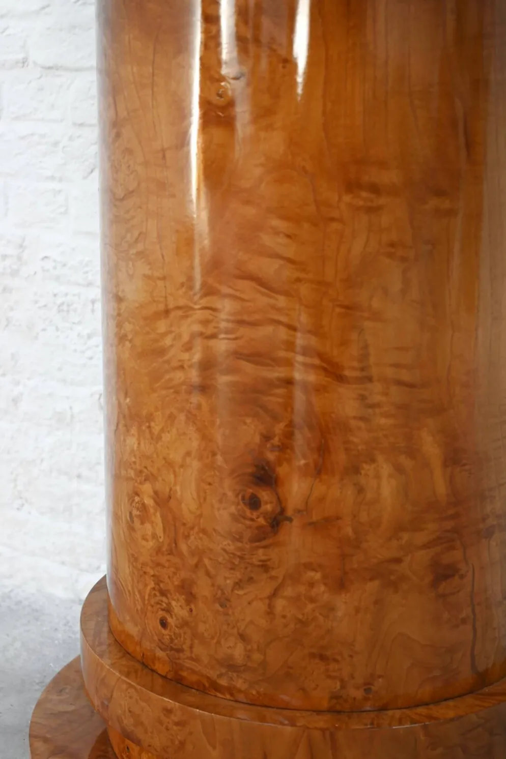 Console Art Déco en bois de bouleau, France, années 1930