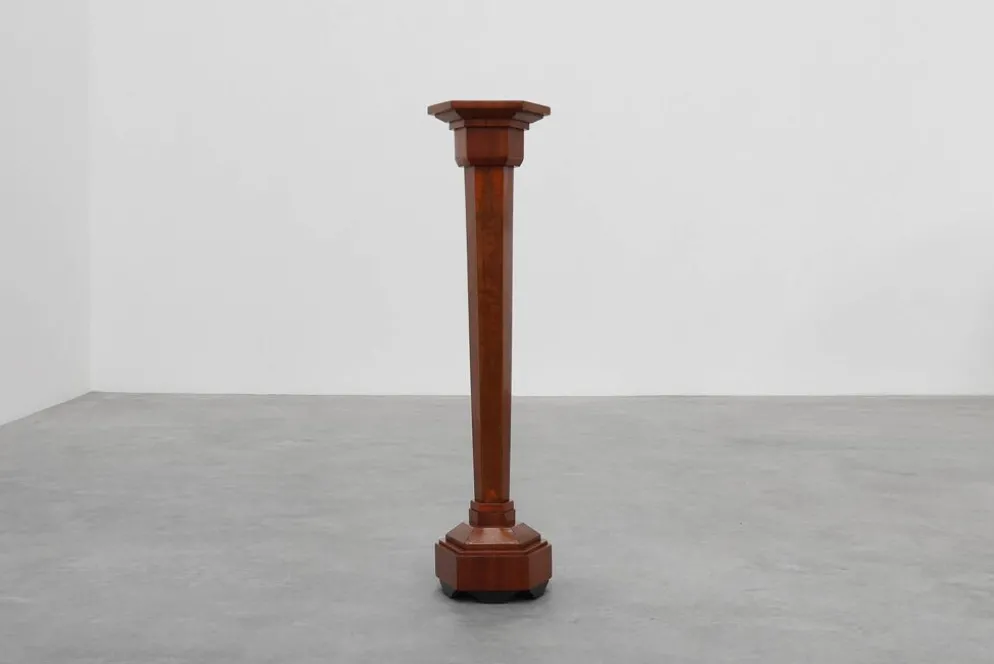 Console Art Déco en loupe de chêne et chêne français, 1925