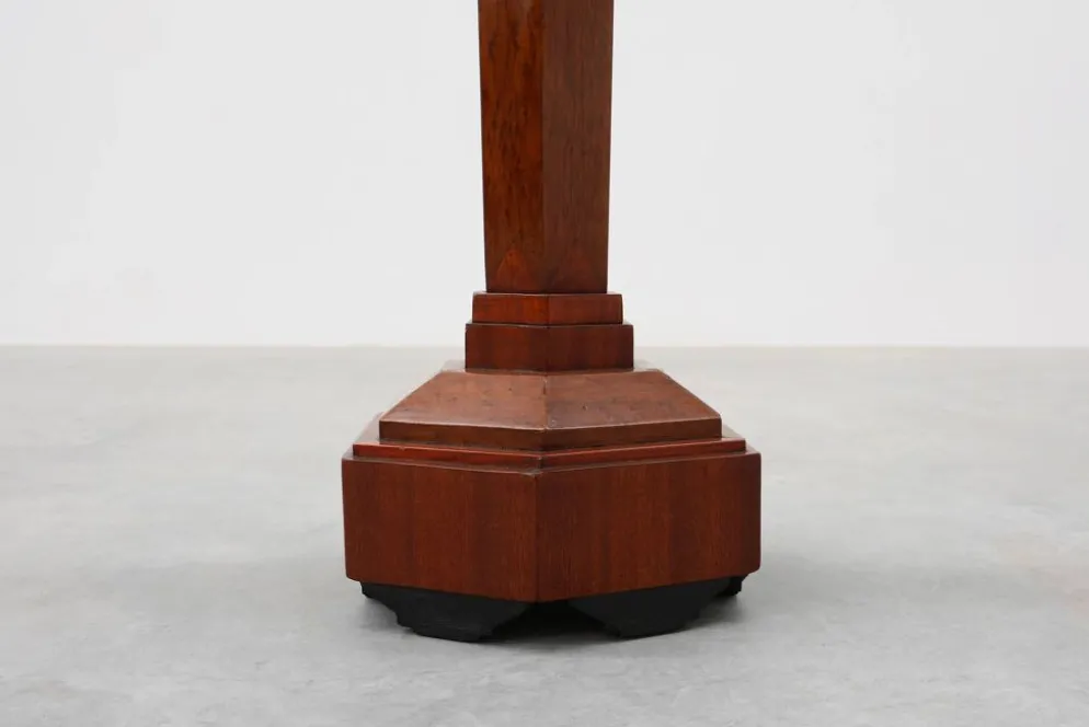 Console Art Déco en loupe de chêne et chêne français, 1925