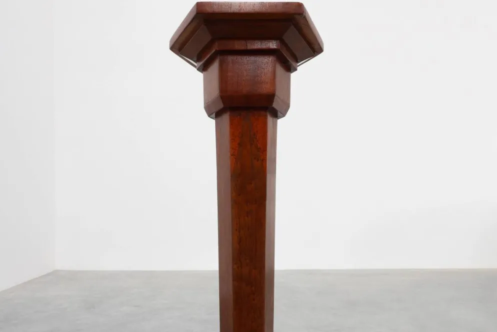 Console Art Déco en loupe de chêne et chêne français, 1925