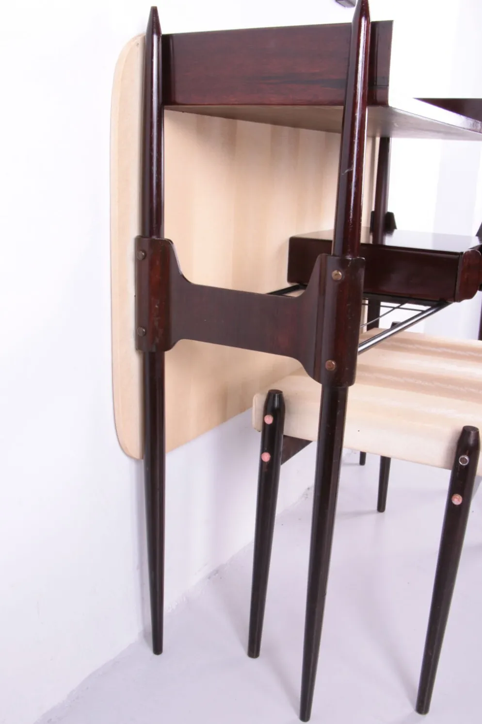 Console avec miroir et tabouret, Ico Parisi, 1950 Italie