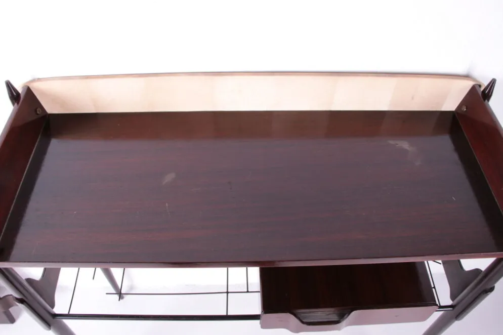 Console avec miroir et tabouret, Ico Parisi, 1950 Italie