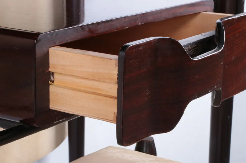 Console avec miroir et tabouret, Ico Parisi, 1950 Italie