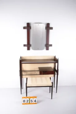 Console avec miroir et tabouret, Ico Parisi, 1950 Italie