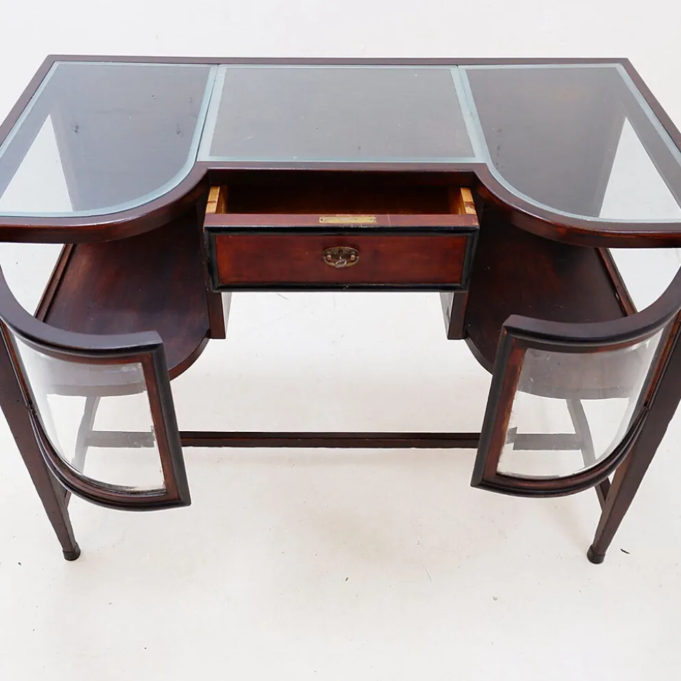 Console avec vitrines courbes - Style Art Déco