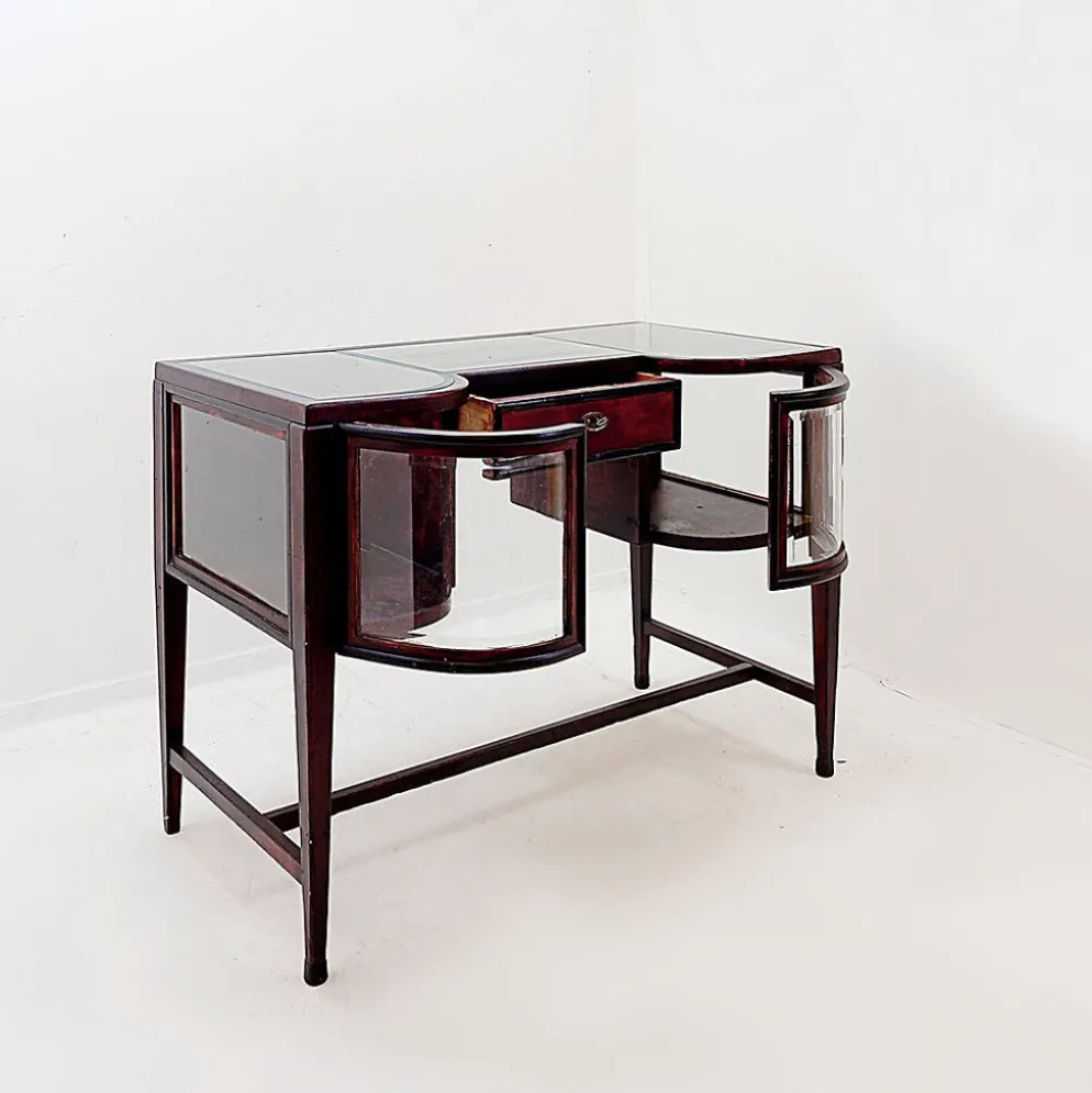 Console avec vitrines courbes - Style Art Déco