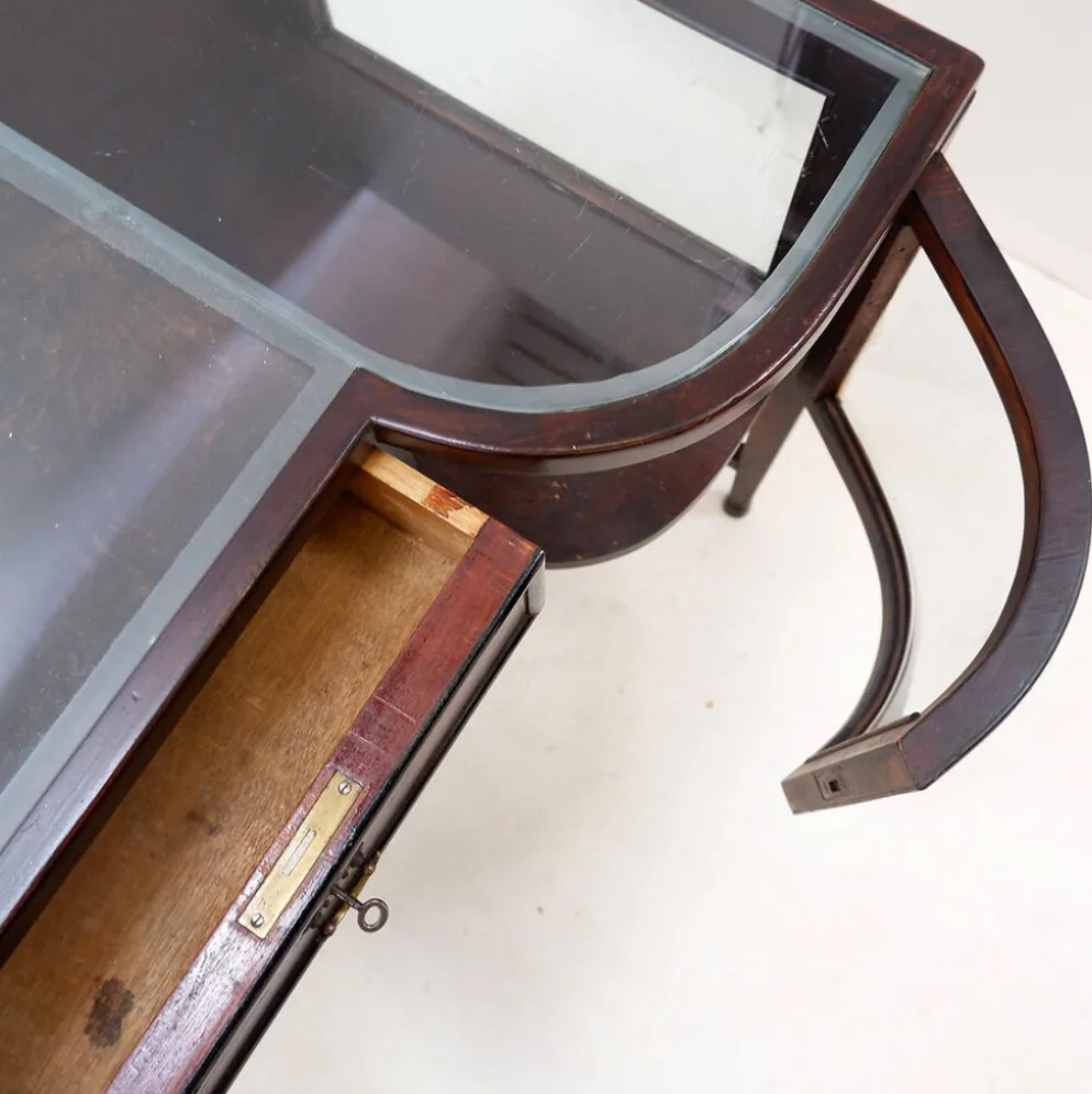 Console avec vitrines courbes - Style Art Déco