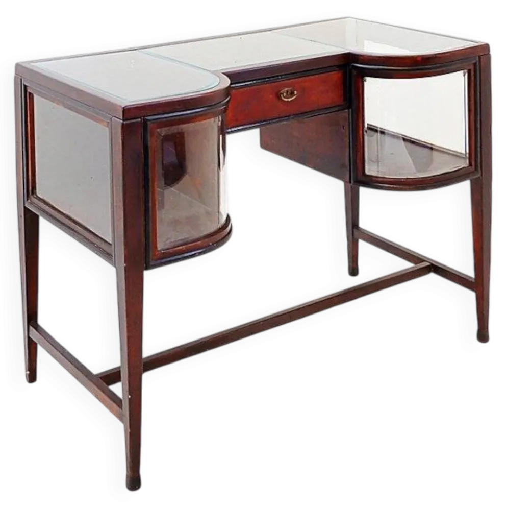 Console avec vitrines courbes - Style Art Déco