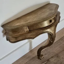Console d'applique murale en bois doré sculpté Style Louis XV