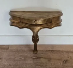 Console d'applique murale en bois doré sculpté Style Louis XV