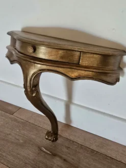 Console d'applique murale en bois doré sculpté Style Louis XV
