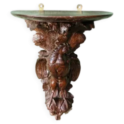 Console d'applique sculptée, forêt noire, 19ème siècle