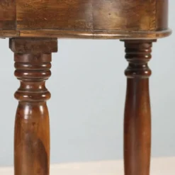 Console demi-lune en noyer - Italie XIXe siècle