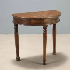 Console demi-lune en noyer - Italie XIXe siècle