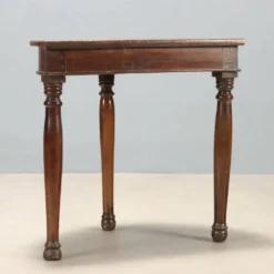Console demi-lune en noyer - Italie XIXe siècle