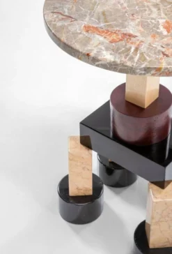 Console Demistella en marbre fin par Ettore Sottsass pour Up & Up, années 1980.