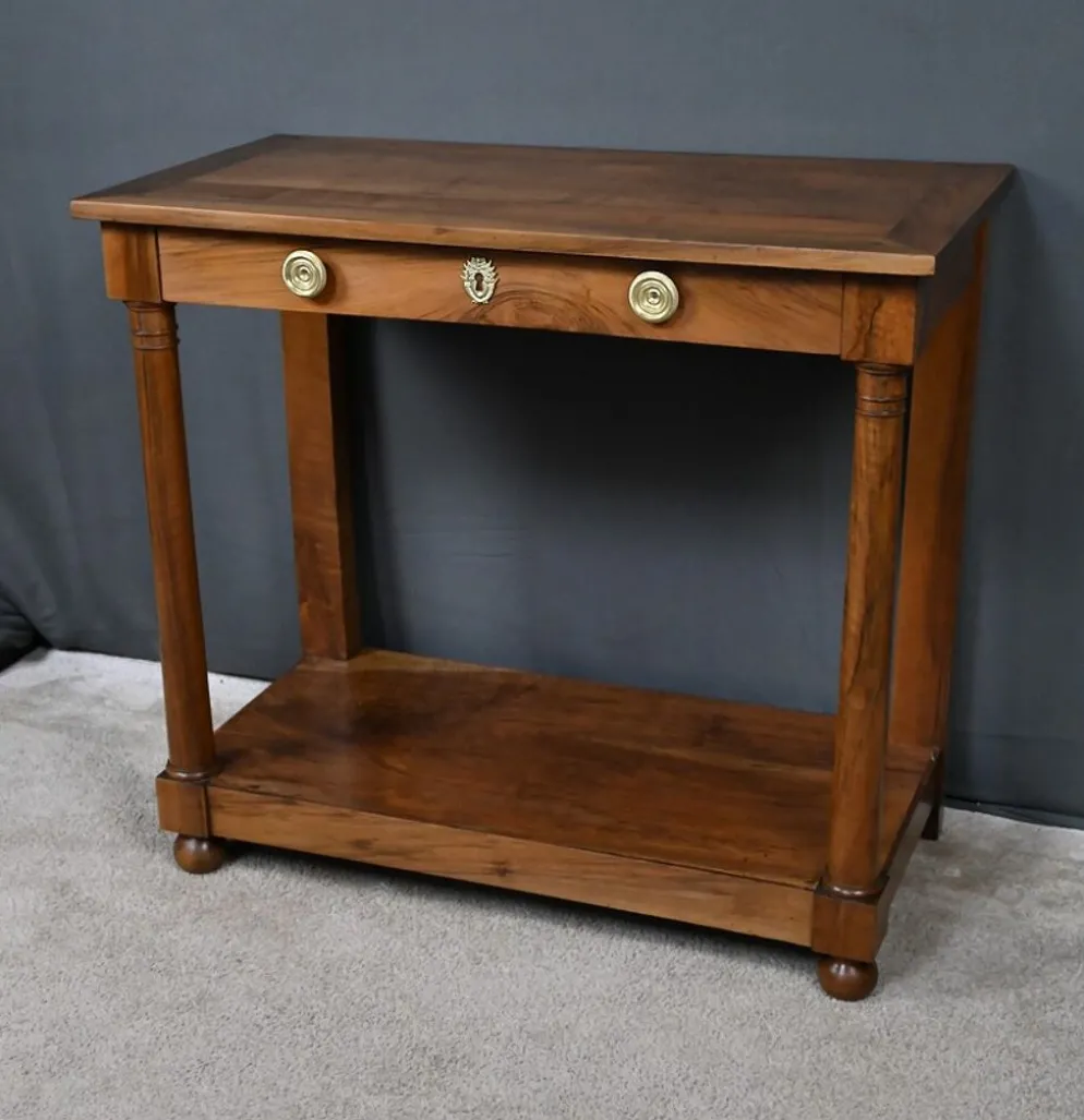 Console de propriété en noyer, époque Empire – début XIXe