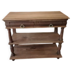 Console desserte meuble d'appoint en chêne massif
