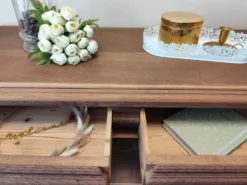 Console desserte meuble d'appoint en chêne massif