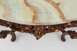 Console de style Louis XV du 20ème siècle avec plateau en marbre, France, années 1970.