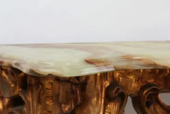 Console de style Louis XV du 20ème siècle avec plateau en marbre, France, années 1970.