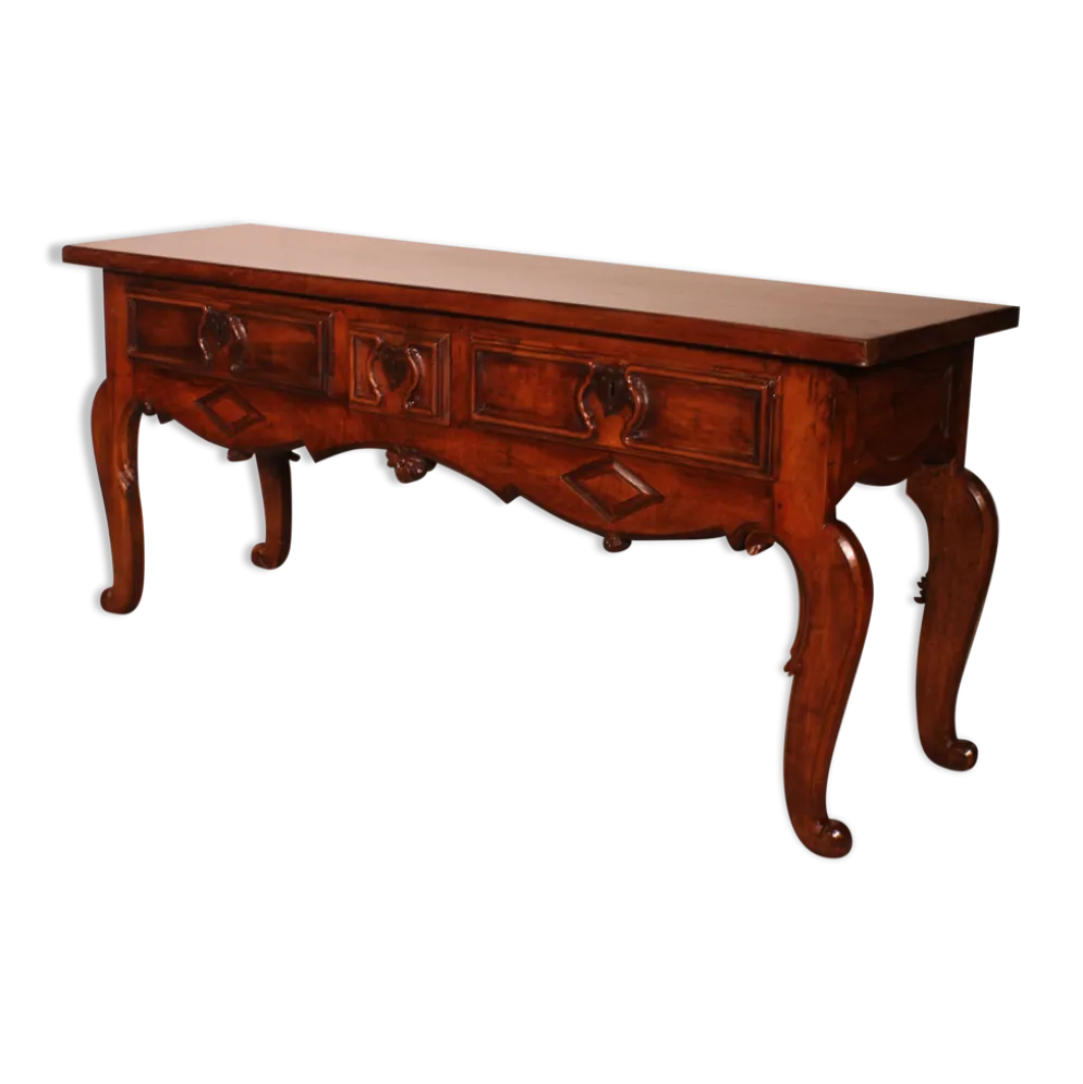 Console d'époque Louis XV Trois Tiroirs -espagne-18° Siècle