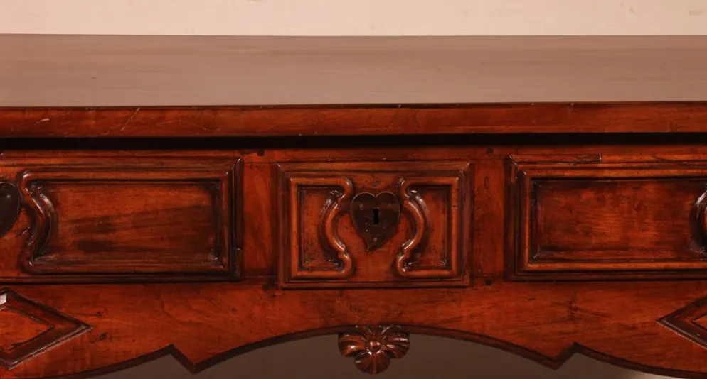 Console d'époque Louis XV Trois Tiroirs -espagne-18° Siècle