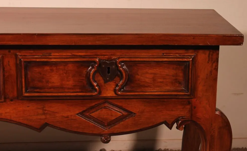 Console d'époque Louis XV Trois Tiroirs -espagne-18° Siècle