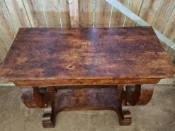 Console d’époque Restauration en loupe d'orme – XIXe siècle (ombp)
