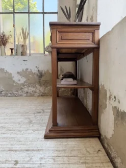 Console drapière en chêne, 19ème