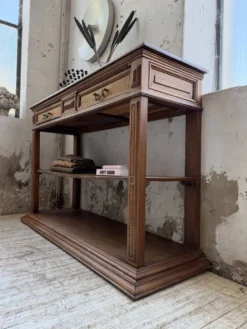 Console drapière en chêne, 19ème
