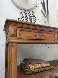 Console drapière en chêne, 19ème