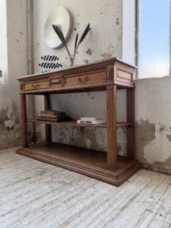 Console drapière en chêne, 19ème