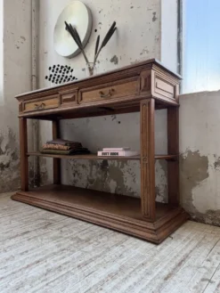Console drapière en chêne, 19ème