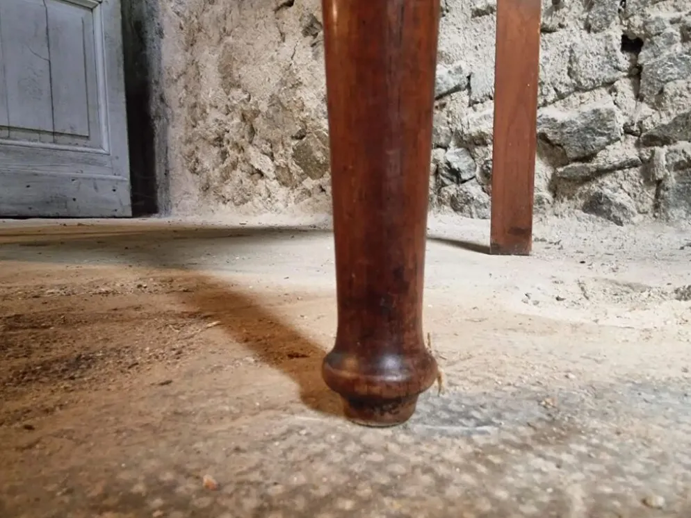 Console en acajou antique avec tiroir et étagère, table de service française, vers 1900