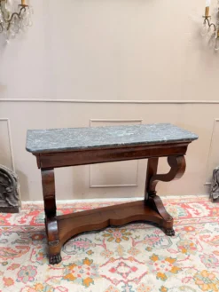 CONSOLE EN ACAJOU D’ÉPOQUE RESTAURATION XIX EME SIÈCLE