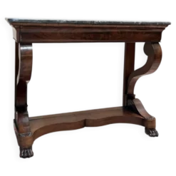 CONSOLE EN ACAJOU D’ÉPOQUE RESTAURATION XIX EME SIÈCLE