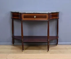 Console en acajou et marbre, époque Louis XVI – fin XVIIIe