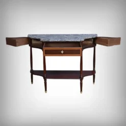 Console en acajou et marbre, époque Louis XVI – fin XVIIIe