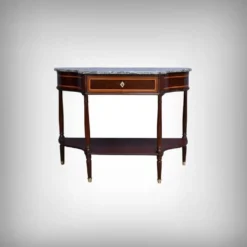 Console en acajou et marbre, époque Louis XVI – fin XVIIIe